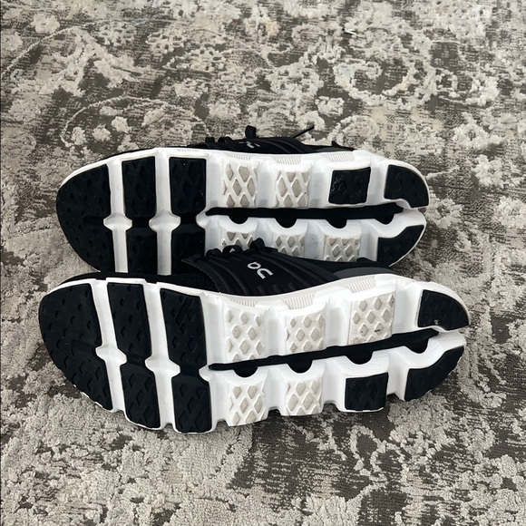 On Running Black and White Athletic Shoes - Picture 6 of 7